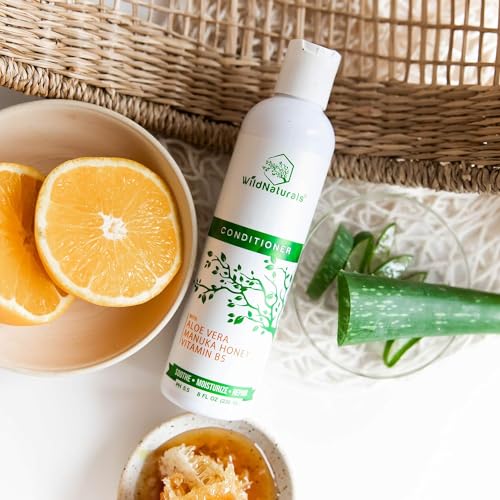 Wild Naturals Sulfate Free Conditioner 16 Fl Oz with Manuka Honey & Aloe Vera for Hair Loss & Dry Scalp