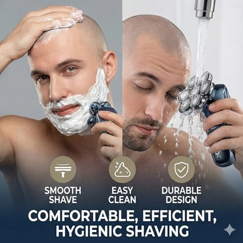 Gold 2-Pack Replacement Heads for SHPAVVER & Cyruzi 5-in-1 Electric Shavers