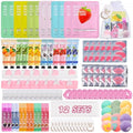 KYDA 132PCS SPA Party Supplies for Women, Include Face Masks, Hand Cream, Lip Balm, Under Eye Patches, Lip Mask, Foot Bath Bomb, Hair Tie and Hair Band, Spa Birthday Sleepover Party Supplies for Girl