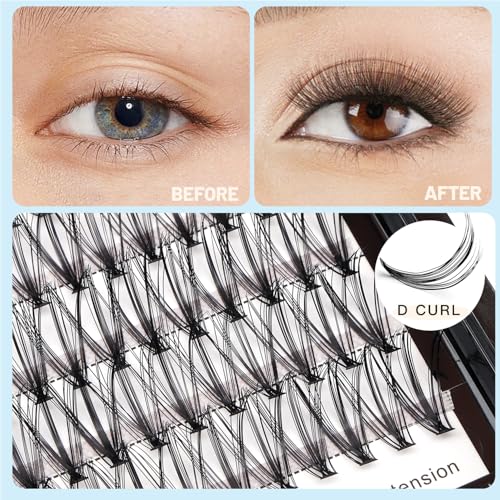 Product Customized,Large Tray-200Pcs 20 Roots Individual Fake False Eyelashes Cluster Thickness 0.07mm Mixed 8-16mm Dramatic Look 3D Volume Eye Lashes Extensions Beauty Tools (12-14-16mm)