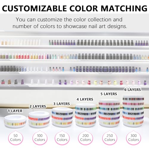 300 Swatches Nail Polish Display Book with Removable Tips for Nail Art