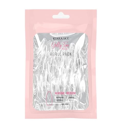 Kiara Sky Gelly Tip Soak Off Nails Refill Packs - Almond Medium (Sizes 0, 1, 2)