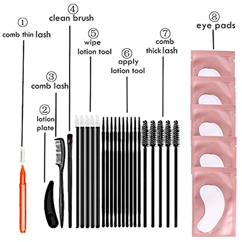 Libeauty Lash Lift And Tint Tools, Lash Lifting supplies, Brow Lamination Tools, DIY Eyelash Lifting Accessories At Home, Full Lash and Brow Brush Kit (Lash And Brow Accessories For Lift and Tint)