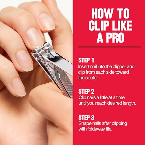 Revlon Mini Nail Clipper, Nail Care Tools, Curved Blade for Trimming & Grooming, Easy to Use (Pack of 2)