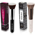 Black & White Kabuki Foundation Brushes Bundle By KESHIMA - Regular Size - Premium Makeup Brushes for Liquid, Cream, and Powder
