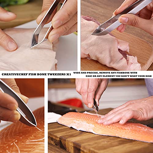 Black Culinary Plating Kit - 10-Piece Stainless Steel Chef Tools Set
