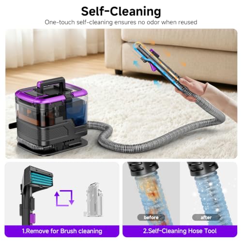 Yoomie Purple Portable Carpet & Upholstery Cleaner 21KPa Deep Stain Remover