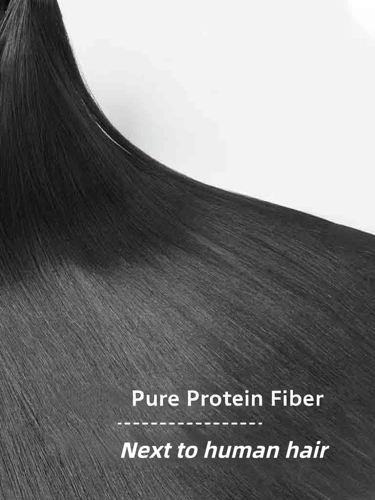Yaki Straight Hair Bundles 18-26 Inch 1B, 3 Bundles Quick Weave - Pure Protein Fiber