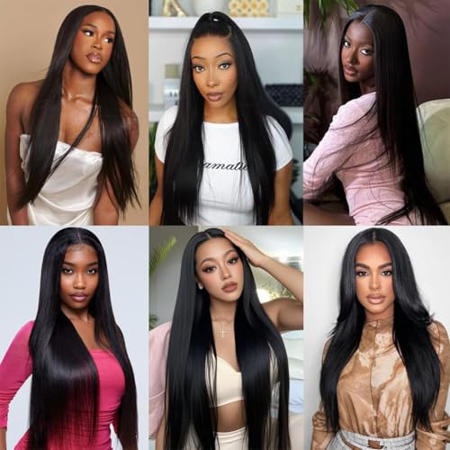 Clip-In Hair Extensions 12 Inch Natural Black Brazilian Human Hair Seamless Wefts
