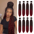 Fairise 26 Inch 8 Pack Ombre Pre Stretched Braiding Hair Yaki Textures - Natural & Soft