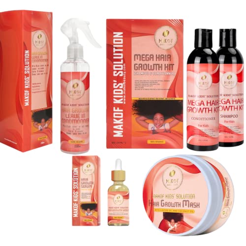 Kids Hair Growth Shampoo & Conditioner Set with Natural Oils - Nourishing & Hydrating