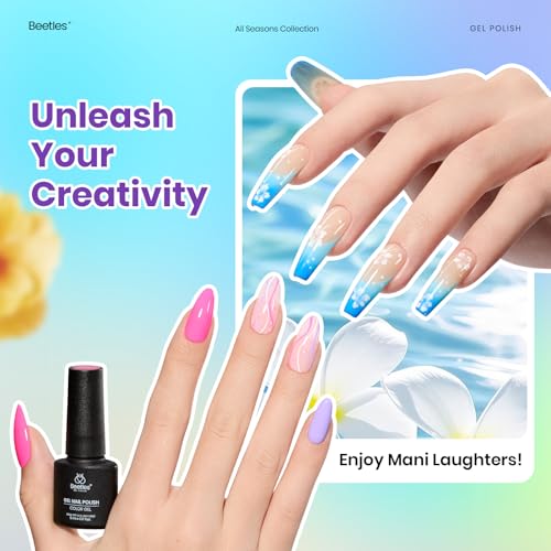 Vibrant Holiday Be Beetles Gel Nail Polish Set, 55 Colors, 63 Pcs with Base & Top Coats