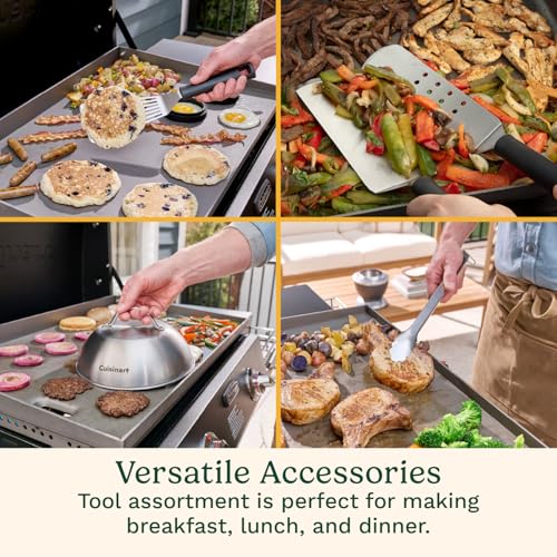 24-Piece Griddle Utensil Set with Storage Tote - Stainless Steel BBQ & Flat Top Grill Accessories