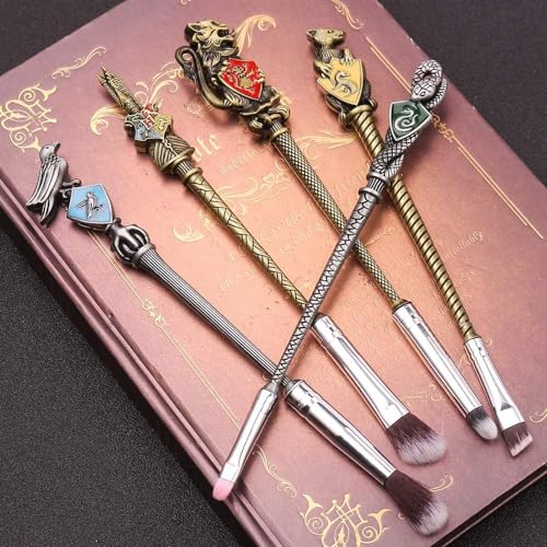 Harry Makeup Brushes Set Gifts Comb Mirror with Gift Box Makeup Brushes Set for Women Potter Magic Eye Shadow Eyeliner Blending Lip Brush