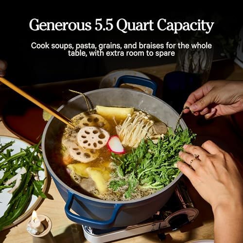 Our Place Perfect Pot 6.5 Qt Nonstick Ceramic Dutch Oven with Lid - Steam Variation