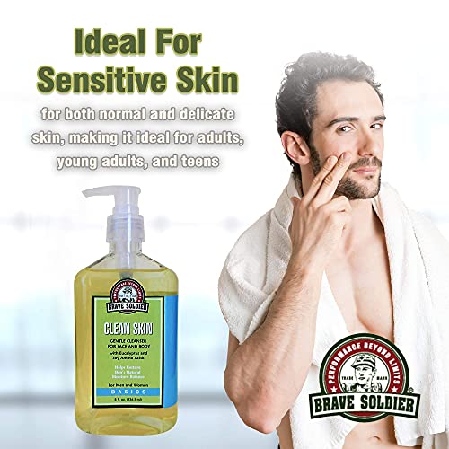 Clean Skin Face Cleanser for Men and Women Moisturizing Face Wash for Sensitive,Oily, or Dry Skin, Mild Makeup Remover | Pump Bottle 8 fl. oz. / 236.5 ml