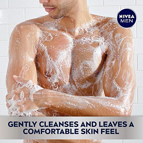 Men's 3-in-1 Energy Body Wash with Mint & Cedarwood - Paraben Free, Vegan, 16.9 Fl Oz (Pack of 3)