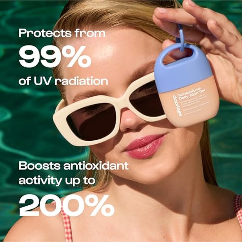 Alleyoop Sunsational Tinted Moisturizer SPF 50 for Face Broad Spectrum ? 100% Mineral Face Sunscreen with Jojoba, Hydrating & Soothing Tinted Sunscreen, Vegan & Cruelty-Free (Glimmer)
