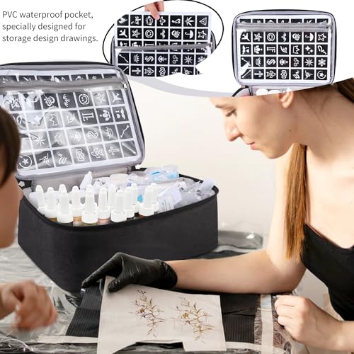 Tattoo Kit Organizer Case - Portable Carry Bag for Ink, Stencil Printer & Equipment