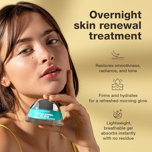 Hydrating Collagen Facial Gel Mask with Marine Stem Cells & Niacinamide - Night Skin Repair 50ml