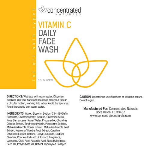 Vitamin C Face Wash for Brightening & Anti-Aging - 8 fl oz