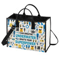 LEVLO Scuba Diving Cosmetic Bag Diving Lover Gift I Can Breathe Underwater What's Your Superpower Make up Zipper Pouch Bag For Scuba Diver (I Can Breathe LT)