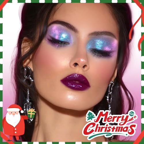 3PCS Multichrome Liquid Eyeshadow Set,Multi-Dimensional Fairy Makeup,High Pigment Waterproof Aurora Eye Shadow,Ultre Fine Tip Glitter Eyeliner (01 Aurora+02 Twilight+03 Moonbow)