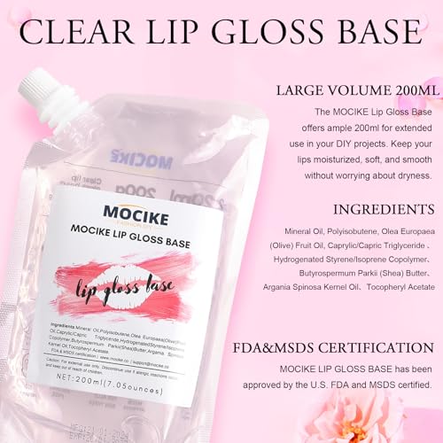 DIY Lip Gloss Making Kit for Adults - Natural Lip Gloss Set with Flavors & Colors