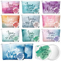 Inspirational Employee Appreciation Gifts Set - Pastel Makeup Bags & Compact Mirrors, 60 Pieces