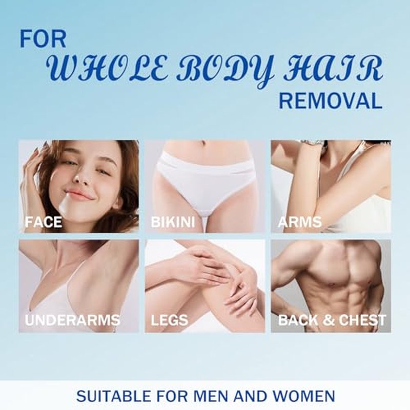 12PCS Hard Wax Beads for Hair Removal,Flawless Waxing Beans for Face,Body,Underarm,Chest,Eyebrow,Legs,Brazilian Bikini,At Home Hard Wax Kit with12 Applicator Sticks