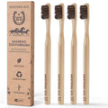 Eco-Friendly Horsehair & Bamboo Toothbrush 4-Pack - Biodegradable & Plastic-Free