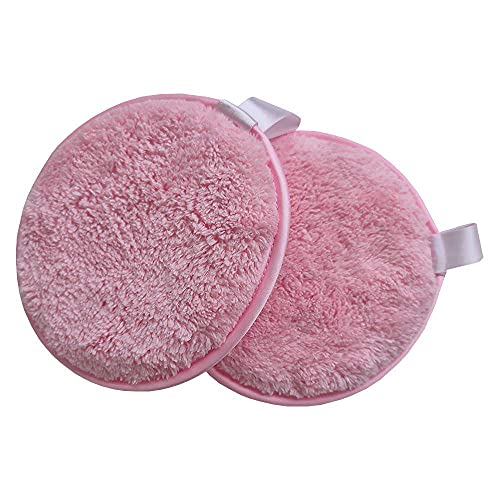 Topwon 4.5Inch Makeup Remover Pads Washable Cotton Face Cleansing Pad for Sensitive Skin 3 Packs Facial Washing Puffs to Remove Mascara Foundation Lipstick