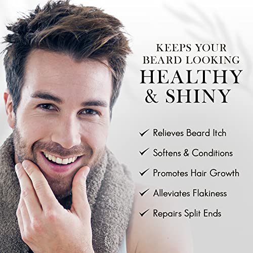 Vegan Mia - USDA Organic Spruce-Scented Beard Oil for Men, 3-in-1 Premium Grooming Oil with Argan Oil and more - For Beard Growth and Maintenance, Ode To The Beard Forest Sage Beard Oil, 1 fl oz