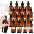 120ml Glass Spray Bottles with Fine Mist Sprayer 16Pack, Small Amber Glass Spray Bottles 4 oz for Perfumes,Cleaning Products,Pet Spray (4fl.oz, Set of 16)