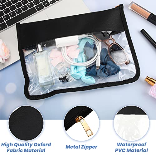 8 Pack Clear Makeup Bags with Zipper, Waterproof Travel Cosmetic Organizer