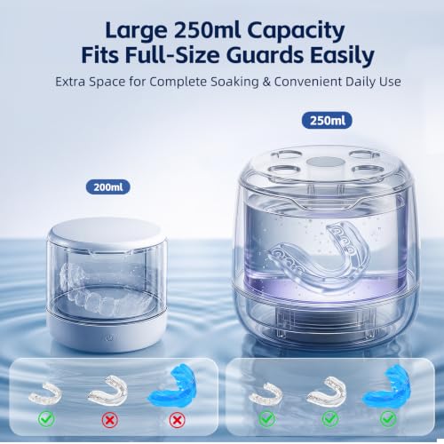 Ultrasonic Night Guard Cleaner with UV Deep Clean - Milk White Variation