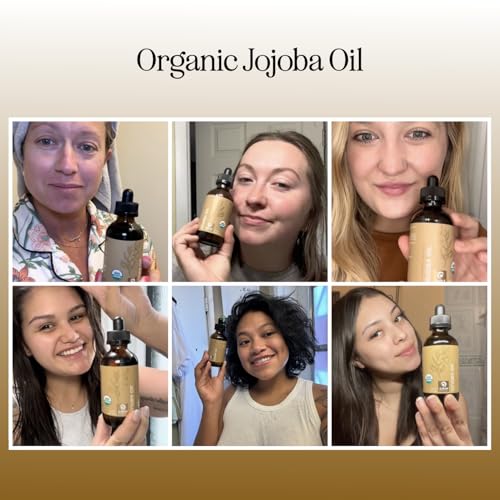 Organic Jojoba Oil Cold-Pressed 100% Pure Carrier Oil for Skin Hair Nails - Maple Holistics