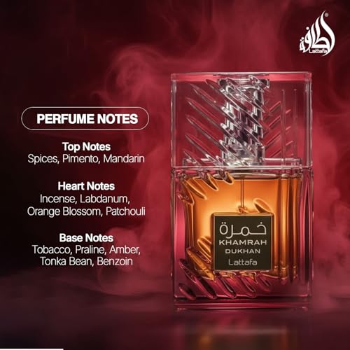 Lattafa Khamrah Dukhan Unisex Eau de Parfum Spray 3.4 Fl Oz - Wood Variation