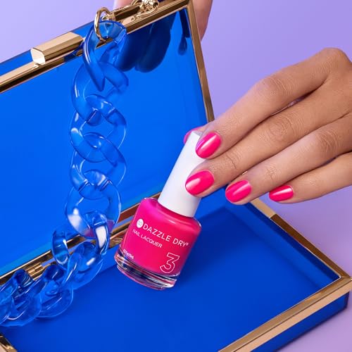 Dazzle Dry Nail Lacquer Step 3 She's Electric 0.5 fl oz - 5 Minute Dry, Long-Lasting