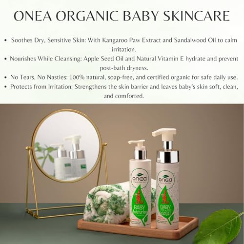 Onea Organic Skincare Baby Gift Pack - Daily Care Baby & Mommy - Newborn Babies Set - Moisturizer & Massage Oil - Paraben & Sulphate Free - for New and Expecting Moms