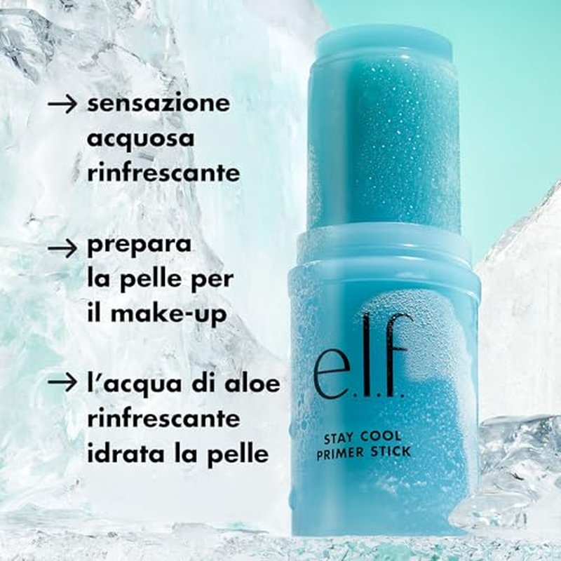 e.l.f. Stay Cool Primer Stick,Hydrating Gel Primer Preps Skin For Makeup,Imparts A Cooling Feel,Infused With Aloe Water,Vegan & Cruelty-Free,(Pack of 2)