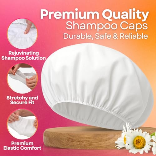 Shampoo Caps No Rinse, Gifts for Bedridden Women, Shower Caps for Women Disposable, No Rinse Shampoo Cap, Best Gifts for Bedridden Elderly (Pack of 12)