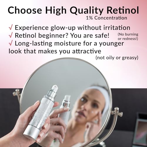 Organic Retinol Night & Day Moisturizer for Pore Refining & Anti-Aging