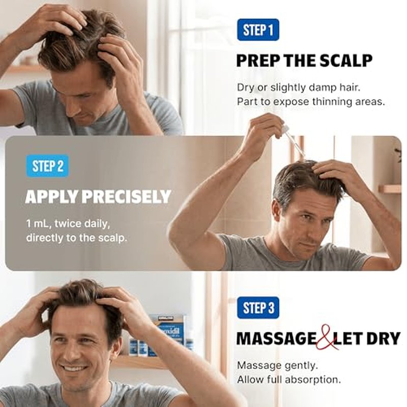 Minoxidil-5% Extra Strength Hair Regrowth for Men, 6 Month Supply