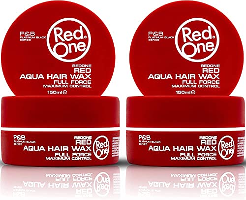 Maximum Control Red Aqua Hair Wax 150ml - Pack of 4, High Shine & Long Lasting