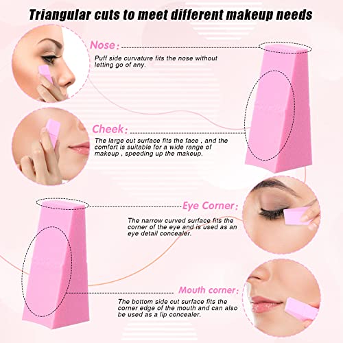 Makeup Wedges Sponges Bulk Set 480 Pieces - Reusable Face & Eye Applicators