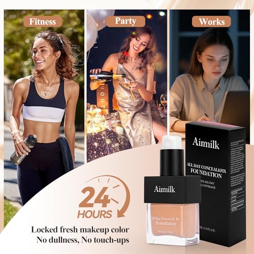 Full Coverage Natural Liquid Foundation, Skincare Makeup with Salicylic Acid, Tattoo Cover, for All Skin Types, Sensitive Skin? 30ml (LIGHT NEUTRAL)