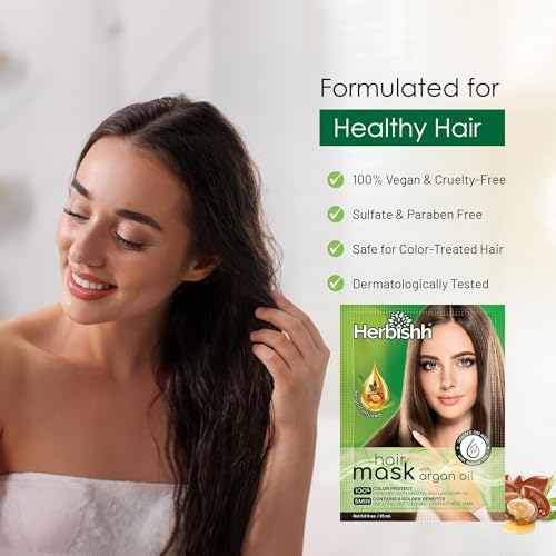 Argan Hair Mask for Dry & Color-Treated Hair 25ml Pack of 5 - Nourishing Deep Conditioner