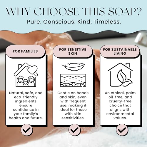Natural Castile Soap | Organic Liquid Soap | Gentle on Sensitive Skin | Use on Hair, Body, Hands & Home | Vegan, No Palm Oil or Additives (16oz, Lavender & Bergamot)