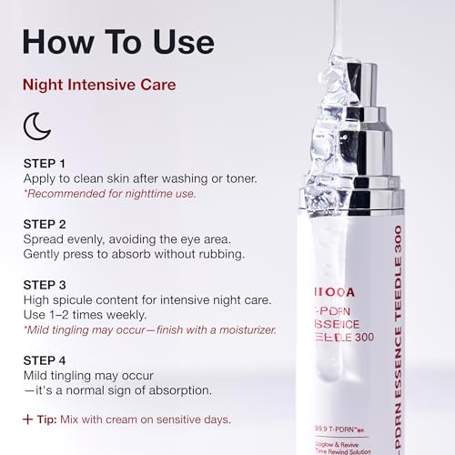 Teedle 300 PDRN Microneedling Serum for Pores & Fine Lines - Collagen Boost Night Care
